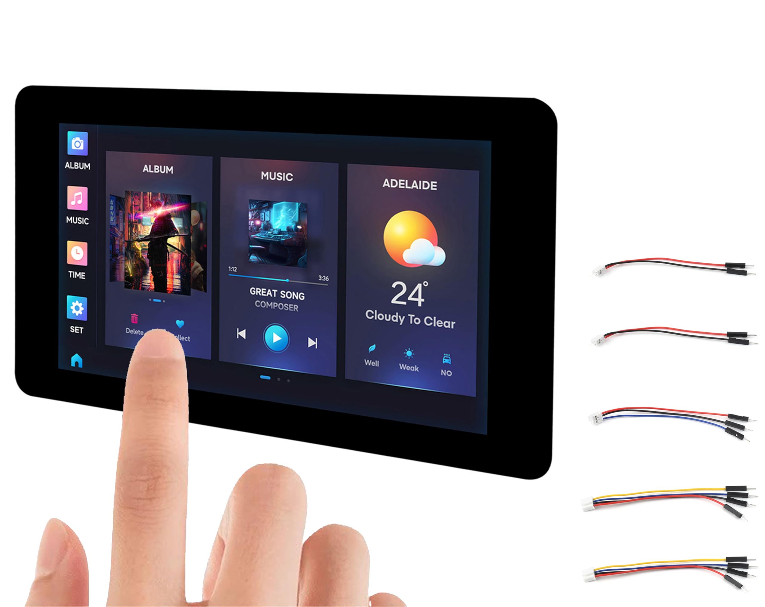 Amazon.co.jp: ESP32-S3 7インチ静電容量式タッチディスプレイ、7